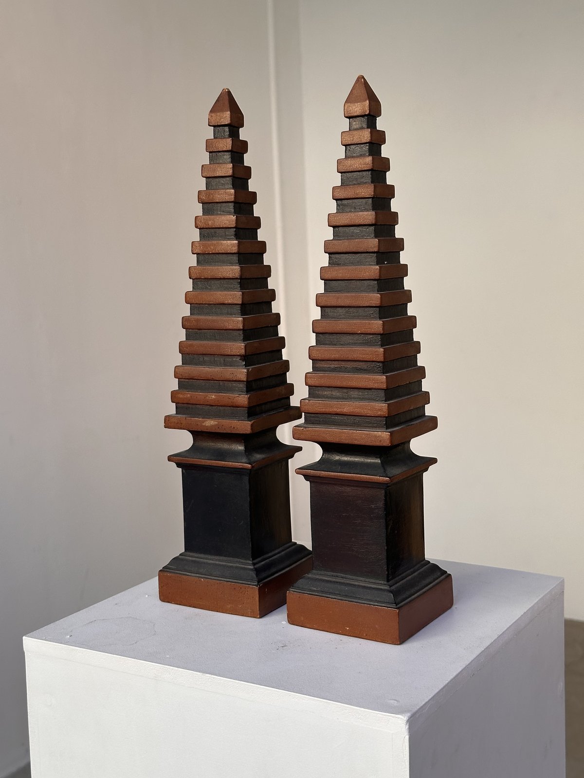 Pair of laquered obeliscs · 1970 · Italy