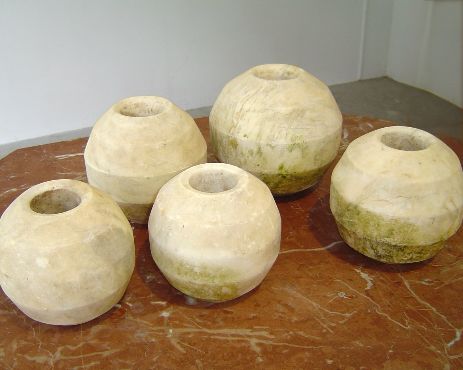 Carara marble pots · 1930 · France